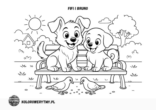 Podgląd: Fifi I Bruno Na Ławce